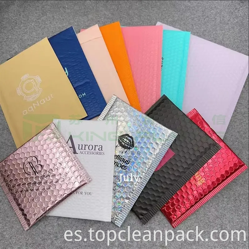 Logotipo de logotipo plástico envolvente envolvente envoltura poli burbuje maaler bolsa adhesivo fuerte adhesivo impermeable a prueba de golpes de envío expreso